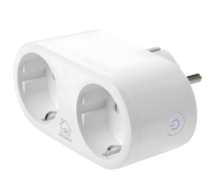 Gniazdko inteligentne DELTACO Inteligentne gniazdko podwójne SH-P02E (WiFi)